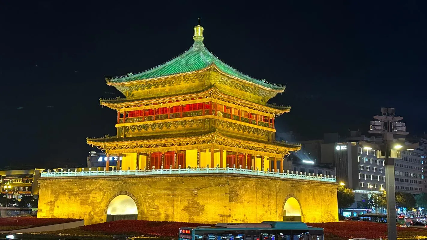 The Xi'an Bell Tower at night