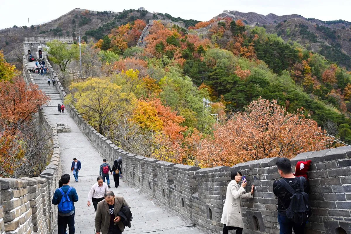 The Great Wall at Mutianyu in autumn