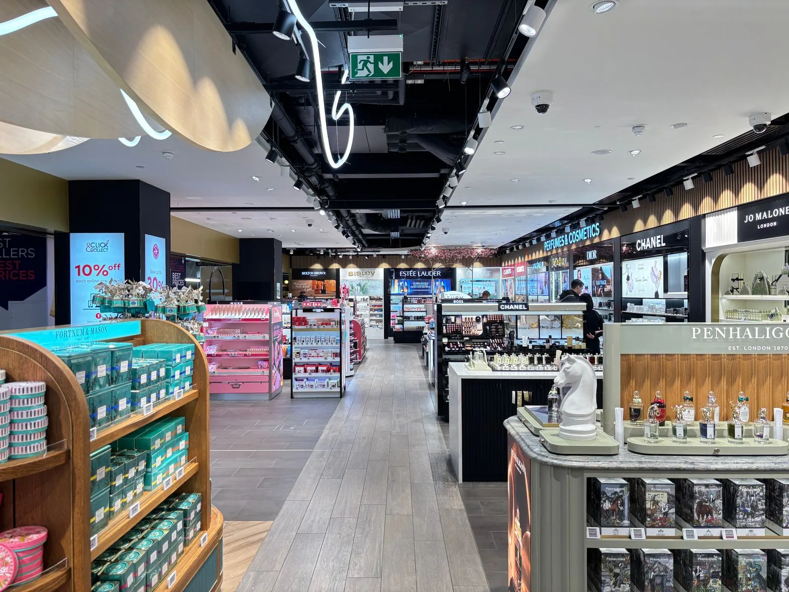 Duty-free cosmetics counter
