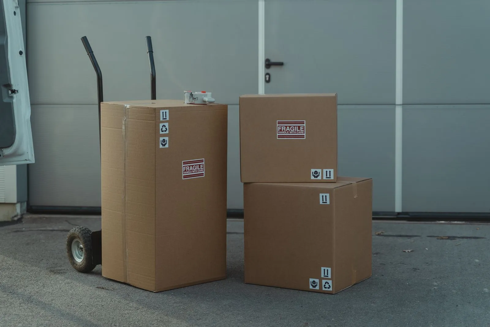 Shipping parcels queued for international dispatch