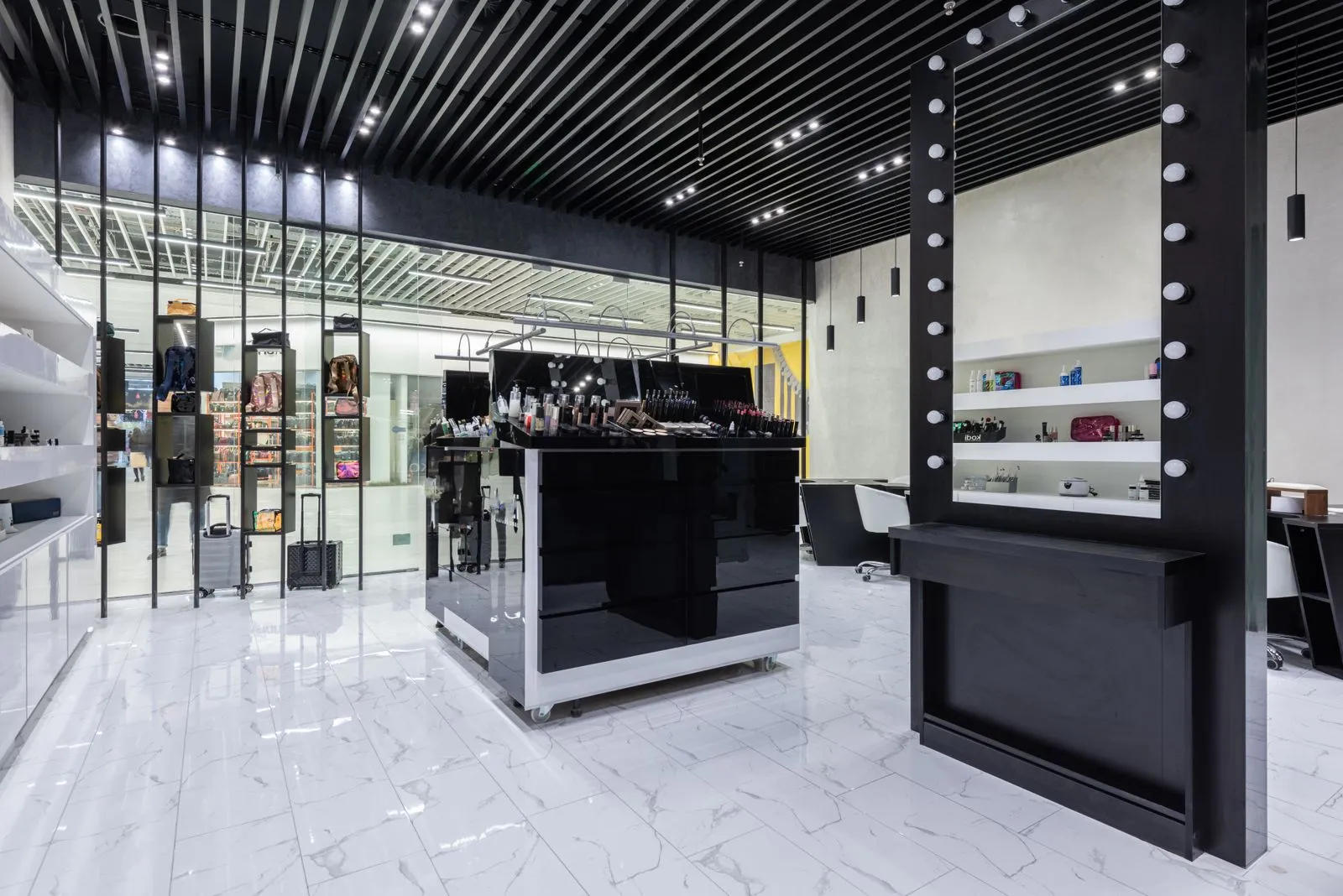 Duty-free cosmetics counter