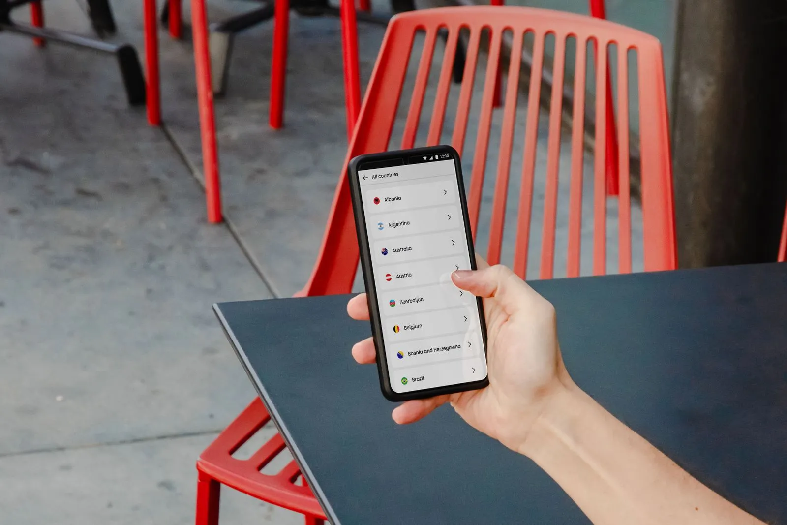 Choosing languages on a translation app