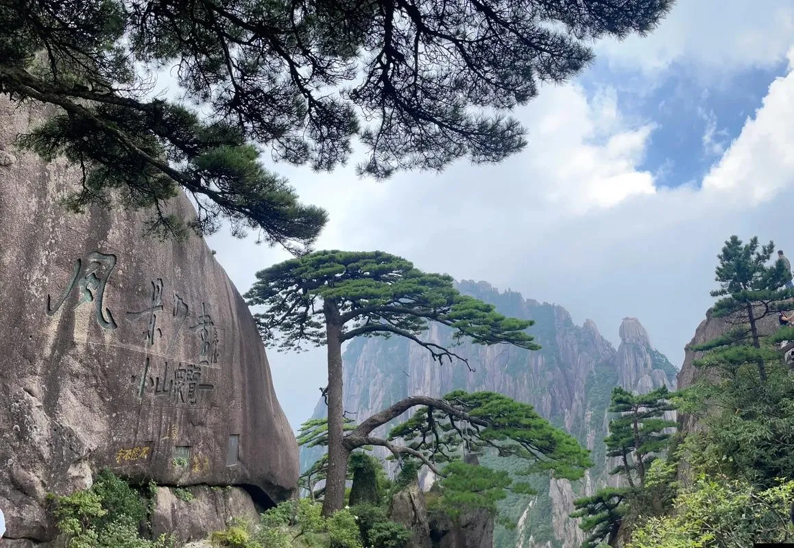 The Guest-Greeting Pine on Huangshan
