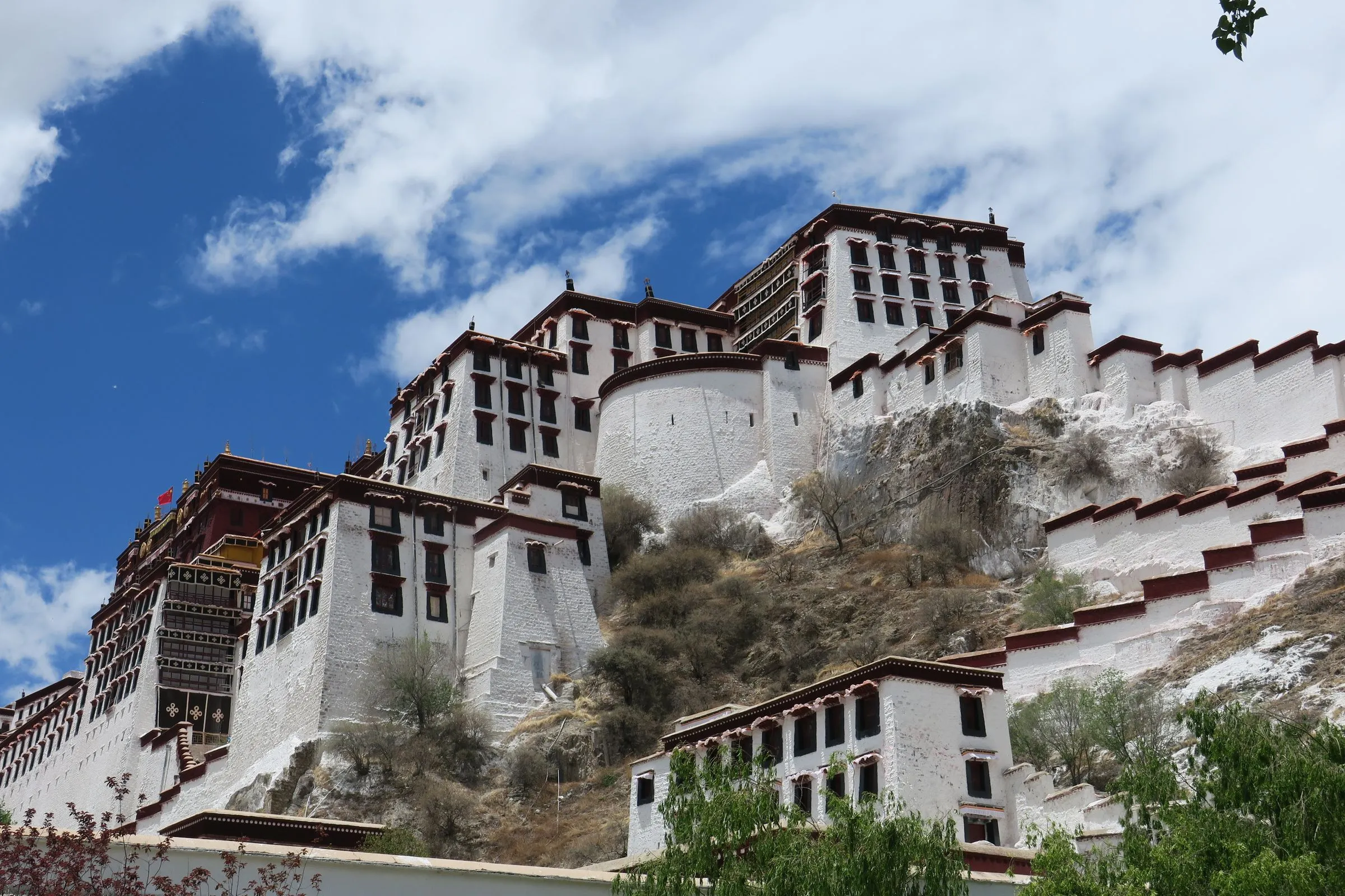 The Potala Palace across its reflecting lake