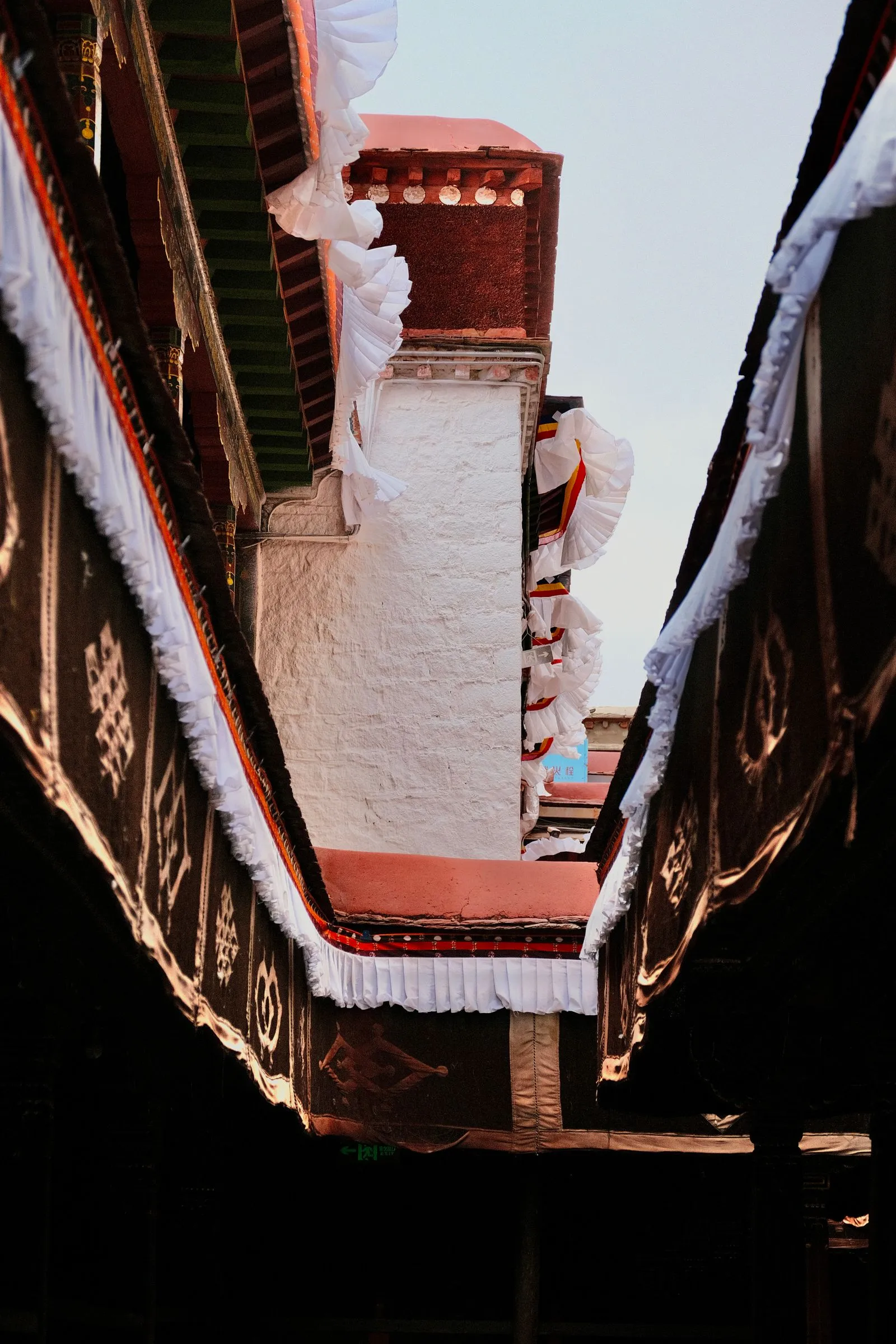 Pilgrims circling the Barkhor kora at dusk