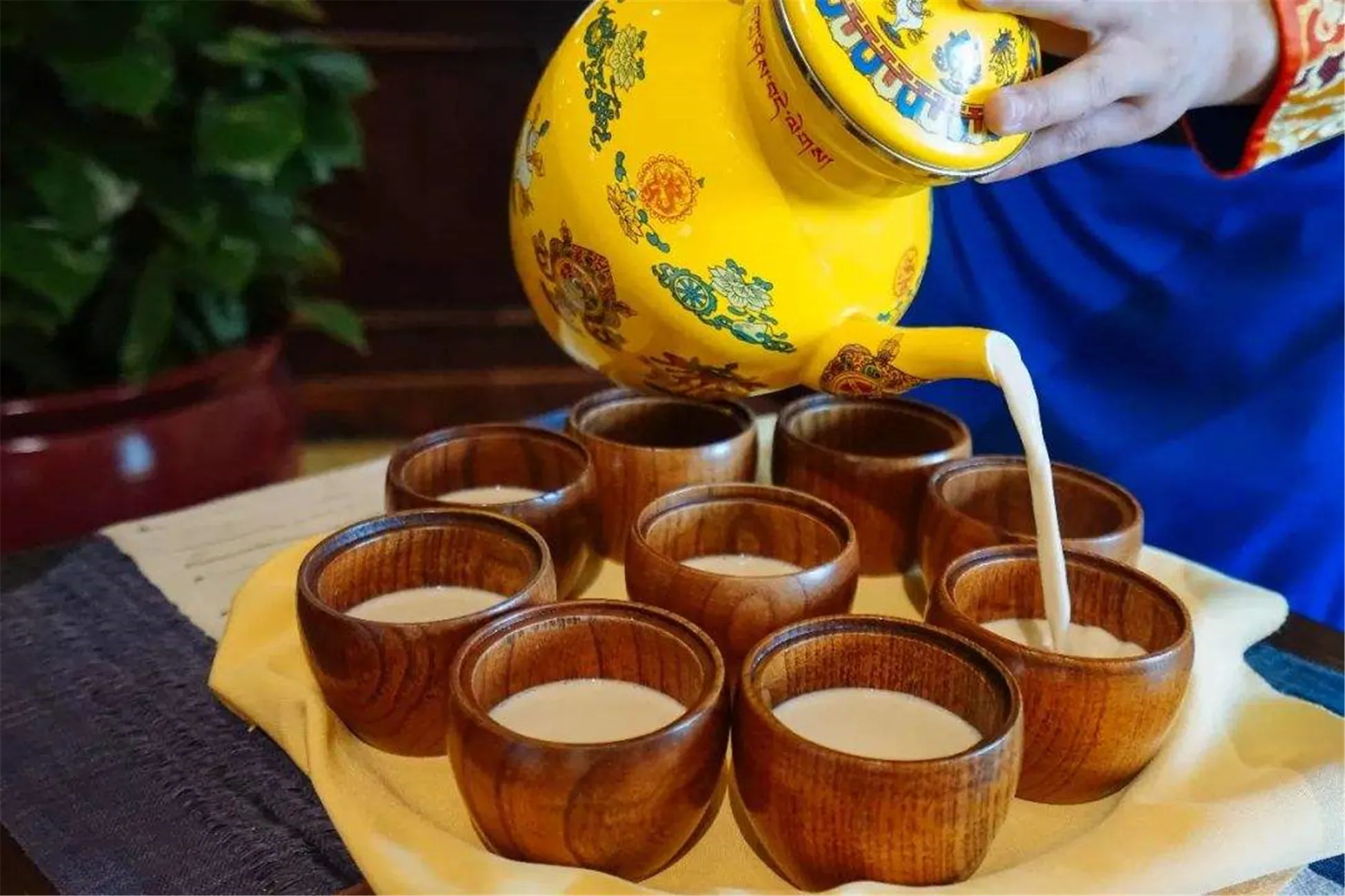 A cup of butter tea at a Lhasa sweet-tea house