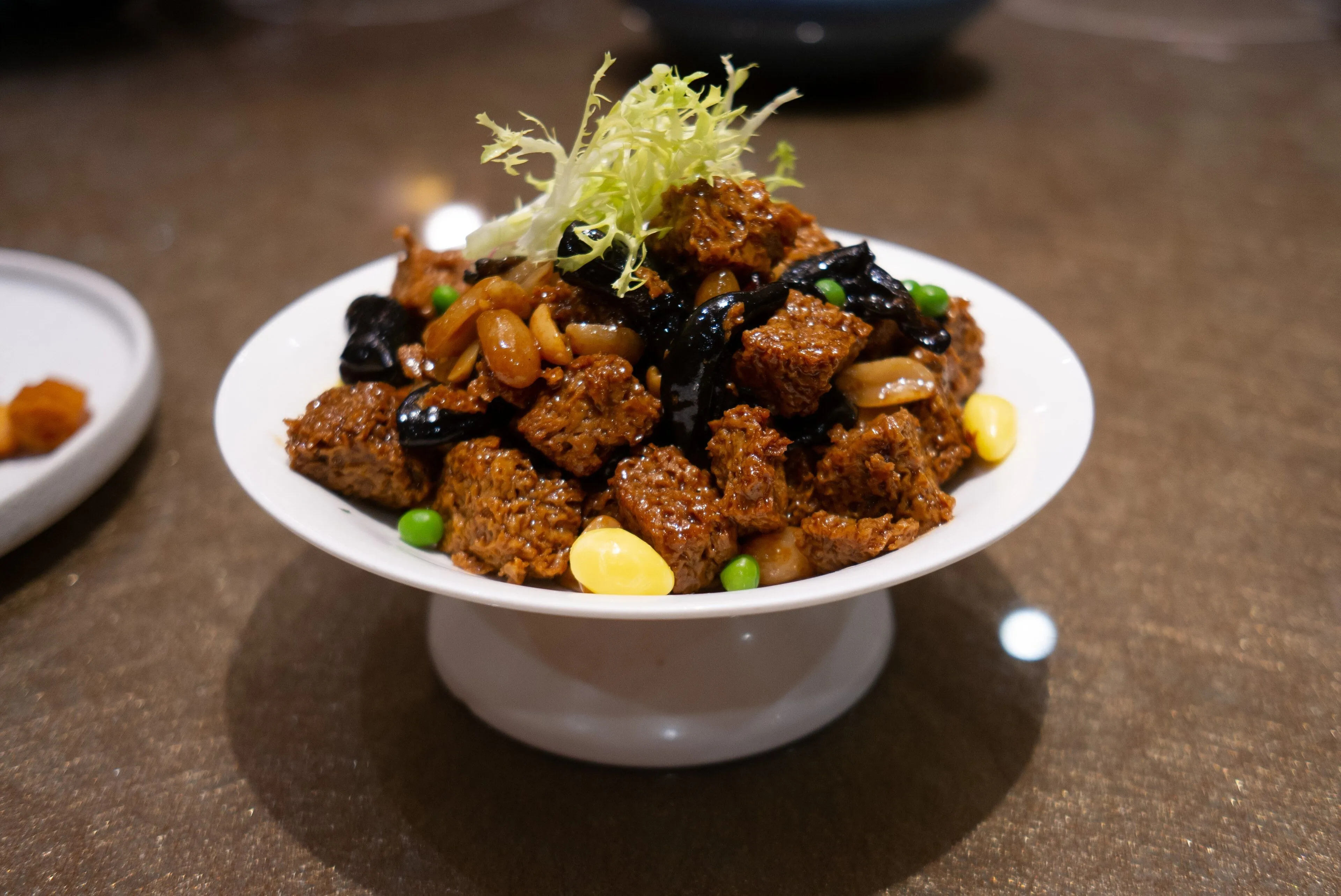 Sixi kaofu — braised wheat gluten, dark red and salty-sweet, Shanghai