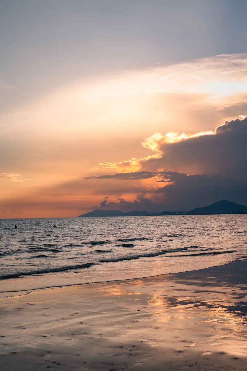 Sunset over Sanya Beach in Hainan